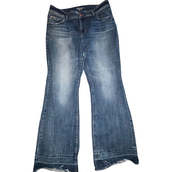 GUC Maurices edgely™ Flare Curvy High Rise Jean Released Hem Plus Size 18 W - Picture 2 of 7